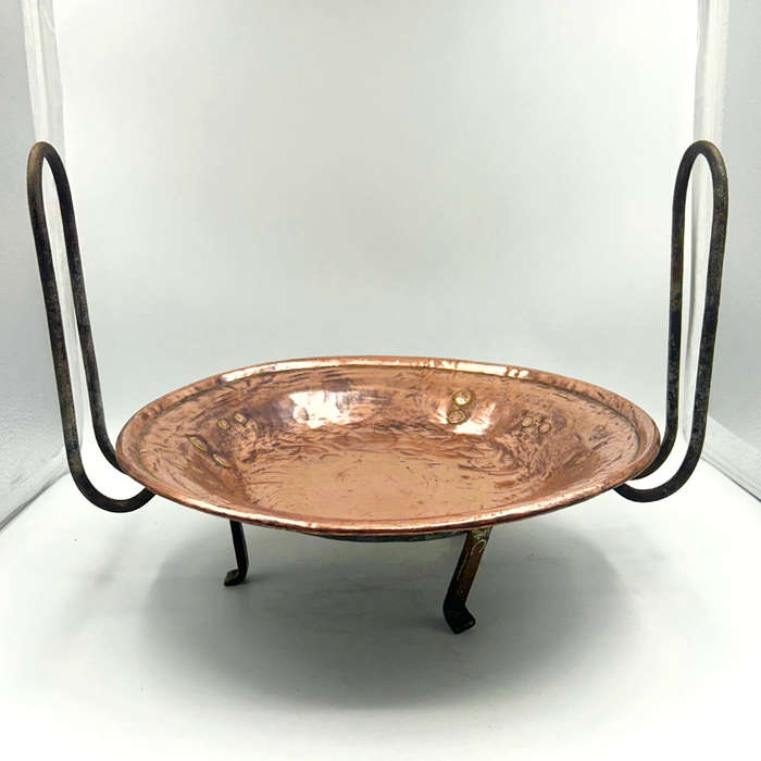 Cape Copper Tart Pan And Cover 20th Applied Handles