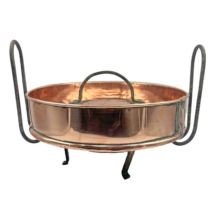 Cape Copper Tart Pan And Cover 20th Applied Handles