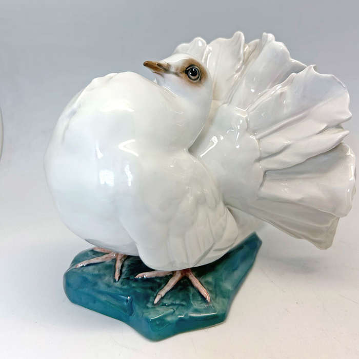 Rosenthal Pair Courting Doves Figurines Designed By Fritz Heinenreich C1950