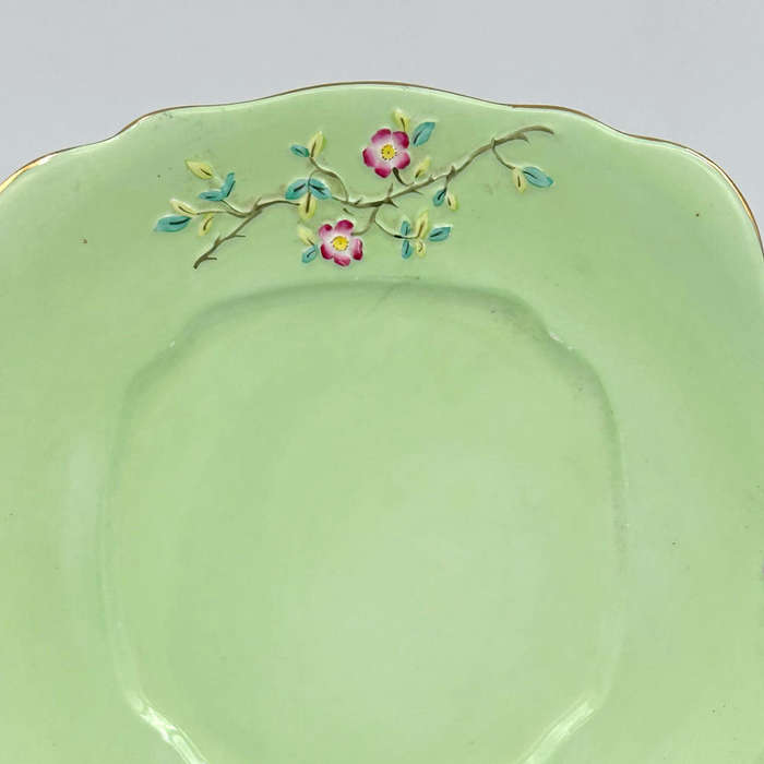 Royal Albert Solid Floral Handle Apple Blossom Large Cake Plate  86594