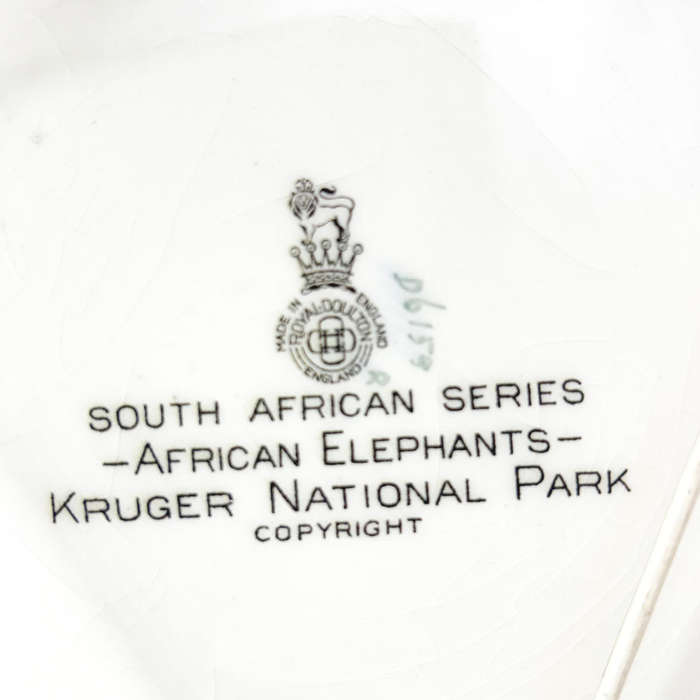 Royal Doulton African Game Reserve Elephants Charger Kruger Park
