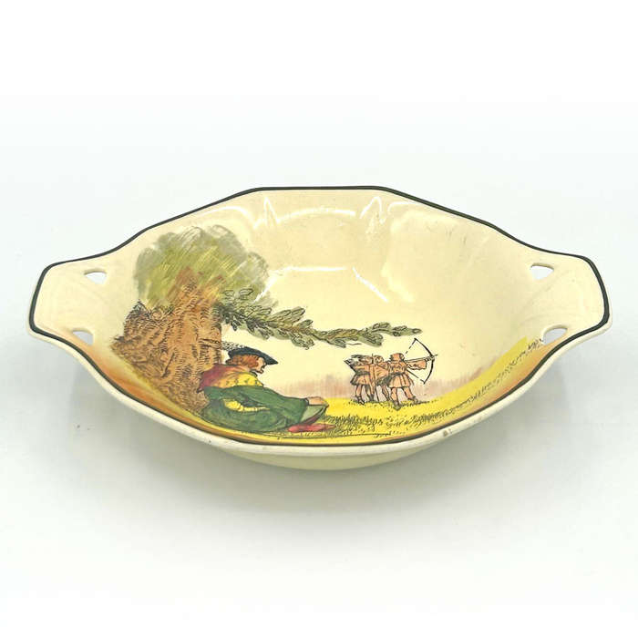 Royal Doulton Under The Greenwood Tree Robin Tab Handled Bon Bon