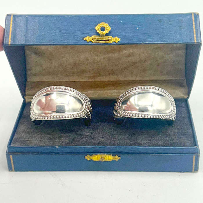 Pair Hallmarked Sterling Silver Serviette Rings Sheffield 1889