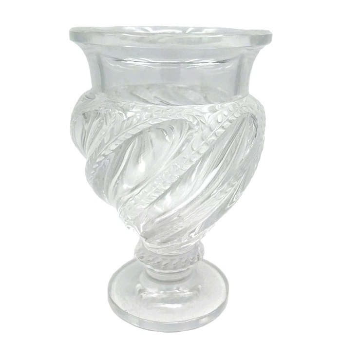 Lalique France Ermenonville Frosted and Footed Crystal Vase