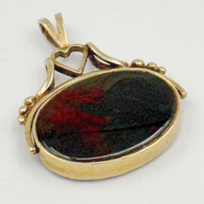 Victorian 9ct Gold Carnelian and Bloodstone Fob Seal