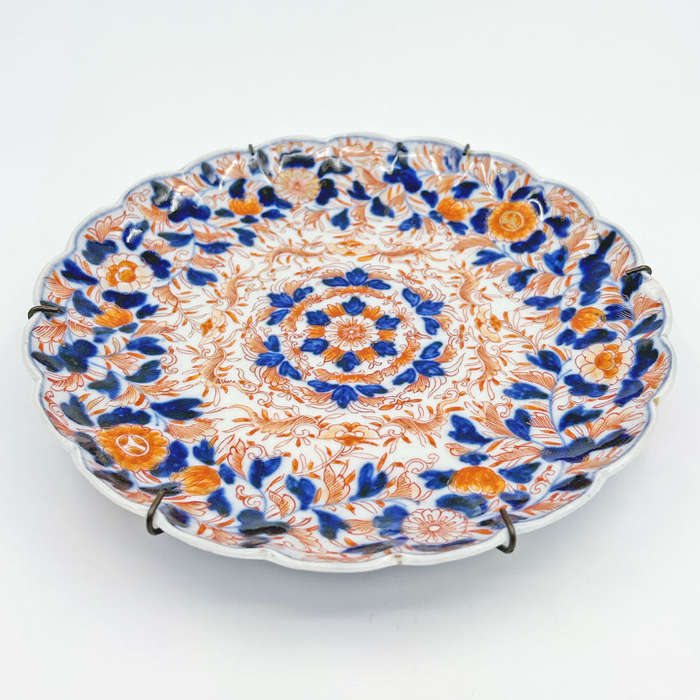 Japanese Meiji Period Imari Scalloped Plate C1868