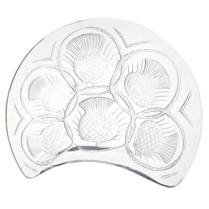 Rene Lalique Plate Crescent Thistle Salad Plate