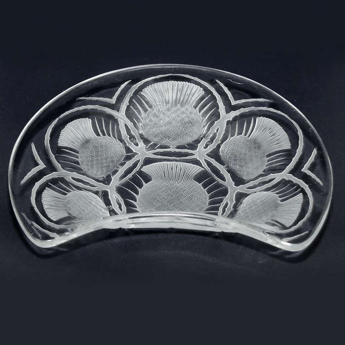 Rene Lalique Plate Crescent Thistle Salad Plate