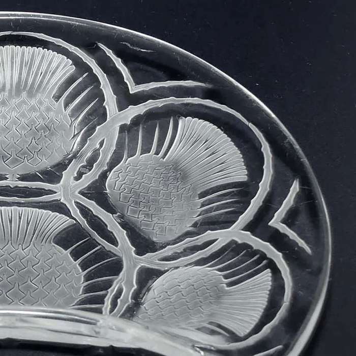 Rene Lalique Plate Crescent Thistle Salad Plate