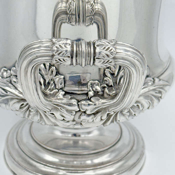 Sheffield Silver Plate Twin Handle Wine Cooler Of Campana Form 19th