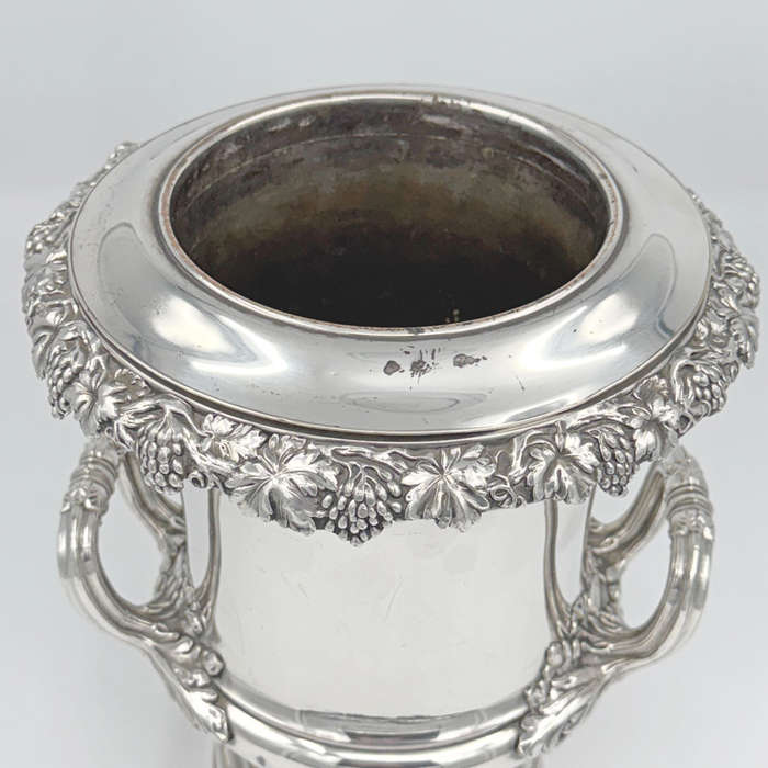 Sheffield Silver Plate Twin Handle Wine Cooler Of Campana Form 19th