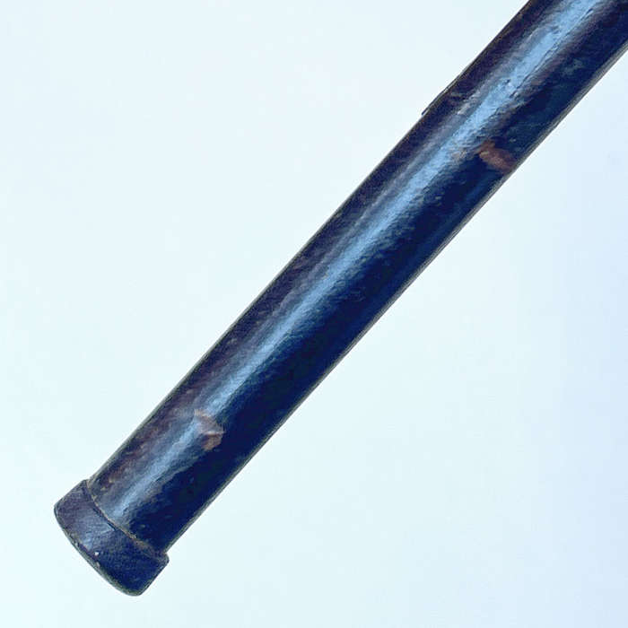 Wood And Silver Mounted Walking Stick With Horn Handle