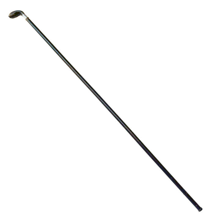 Wood And Silver Mounted Walking Stick With Horn Handle