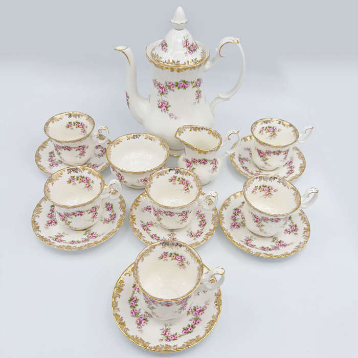 Royal Albert Dimity Rose Coffee Service