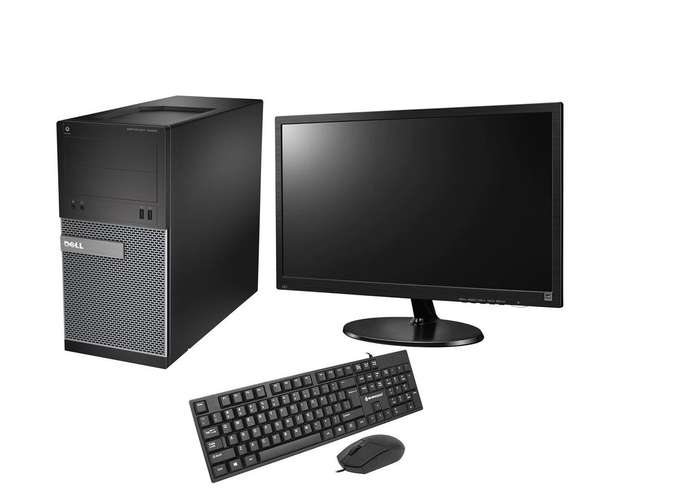 DELL Optiplex 3020 Desktop Combo - Intel Core i5 4th Gen, 240GB SSD + 500GB HDD, 8GB DDR3, MS Win...