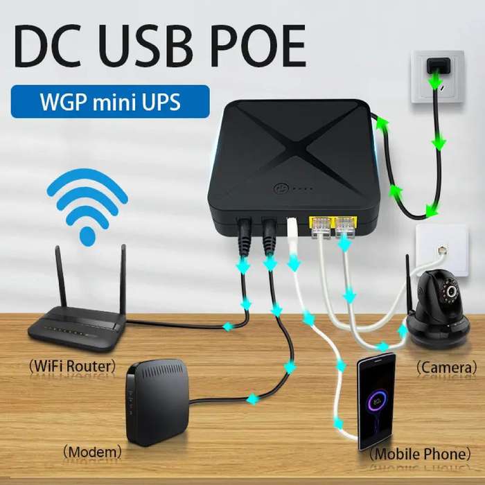 8000mAh Mini DC POE UPS for Wifi Router