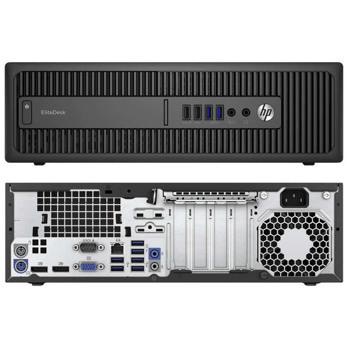 HP EliteDesk 800 G2 SFF Desktop Combo - Intel Core I5-6500, 8GB DDR4, 256GB SSD &, MS Win 10/1...