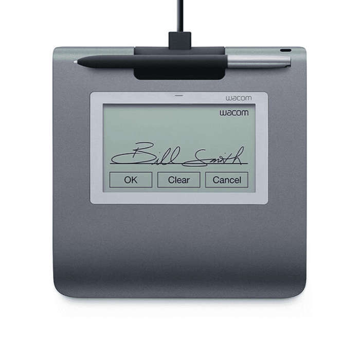 Wacom STU-430 Monochrome LCD Signature Pad, Cordless and Battery-Free Pen (Refurbished)
