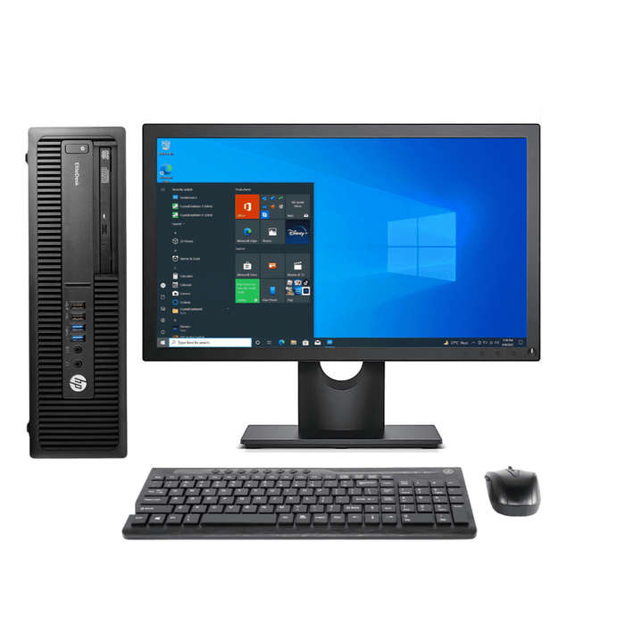 HP EliteDesk 800 G2 SFF Desktop PC Combo  Intel Core i5-6500 6th Gen, 8GB DDR4 RAM, 256GB SSD,...