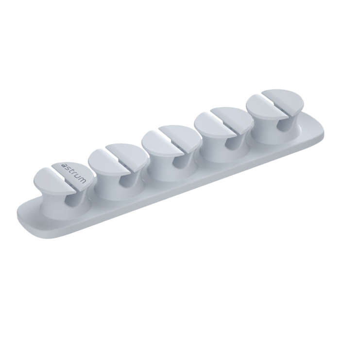 Astrum CO110 Cable Organizer Clips - 5 Bays, 4 Storage Compartments-BLUE