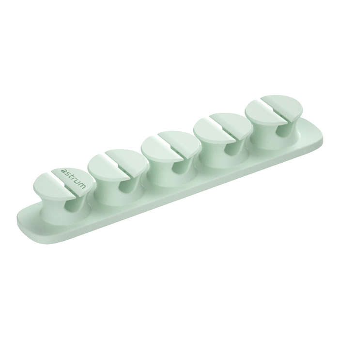 Astrum CO110 Cable Organizer Clips - 5 Bays, 4 Storage Compartments-GREEN