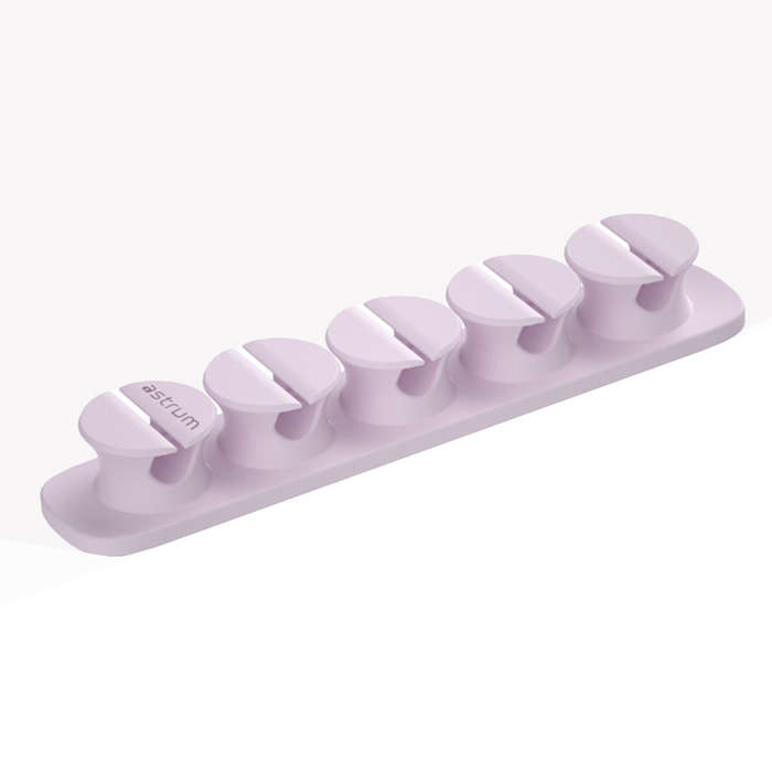 Astrum CO110 Cable Organizer Clips - 5 Bays, 4 Storage Compartments-PURPLE