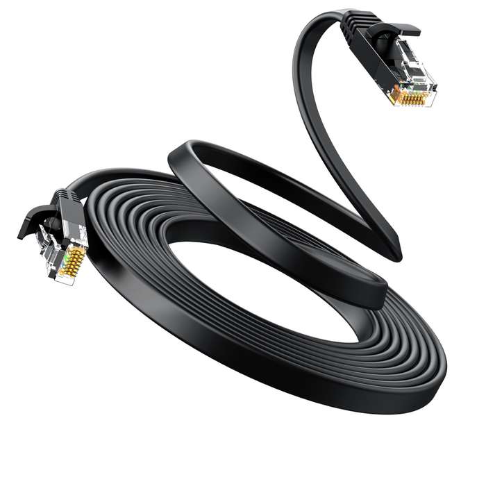 UGREEN NW102 Cat6 U/UTP Flat Ethernet Cable 10m - Black