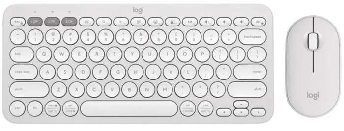 Logitech Pebble 2 Keyboard & Mouse Combo - White