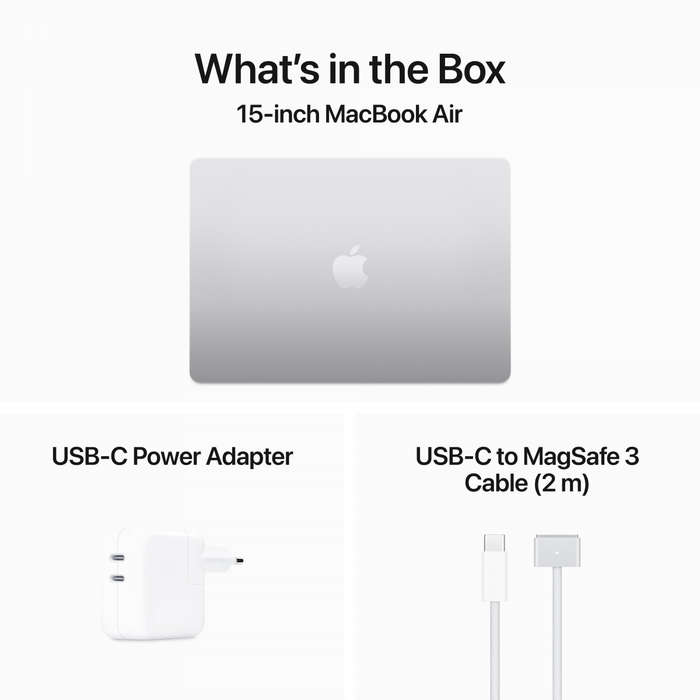 15-inch MacBook Air: Apple M3 chip with 8-core CPU and 10-core GPU, 16GB, 512GB SSD - Silver,Mode...