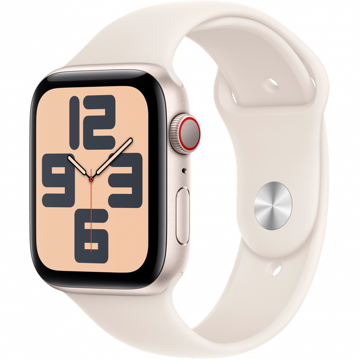 Apple Watch SE GPS + Cellular 40mm Starlight Aluminium Case with Starlight Sport Band - M/L,Model...