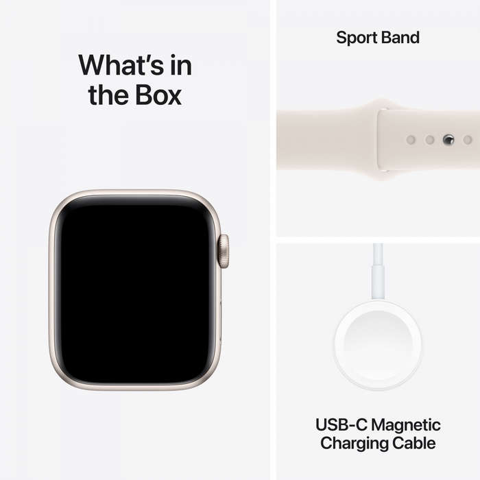 Apple Watch SE GPS + Cellular 40mm Starlight Aluminium Case with Starlight Sport Band - M/L,Model...