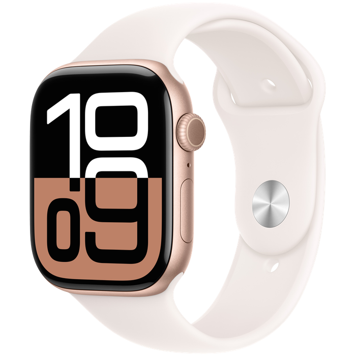 Apple Watch Series 10 GPS + Cellular 42mm Rose Gold Aluminium Case with Light Blush Sport Band - ...