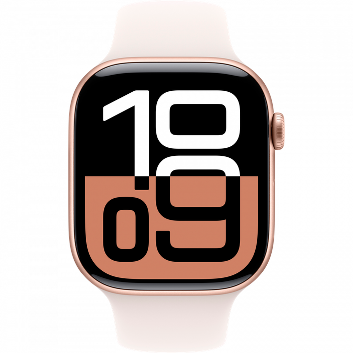 Apple Watch Series 10 GPS + Cellular 42mm Rose Gold Aluminium Case with Light Blush Sport Band - ...