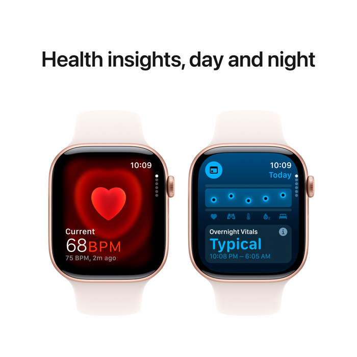 Apple Watch Series 10 GPS + Cellular 42mm Rose Gold Aluminium Case with Light Blush Sport Band - ...