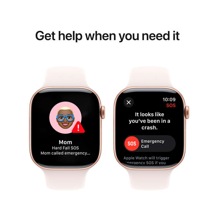 Apple Watch Series 10 GPS + Cellular 42mm Rose Gold Aluminium Case with Light Blush Sport Band - ...