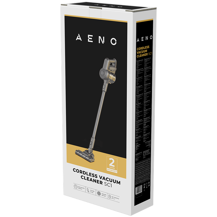 AENO Cordless vacuum cleaner SC1: electric turbo brush, LED lighted brush, resizable and easy to ...