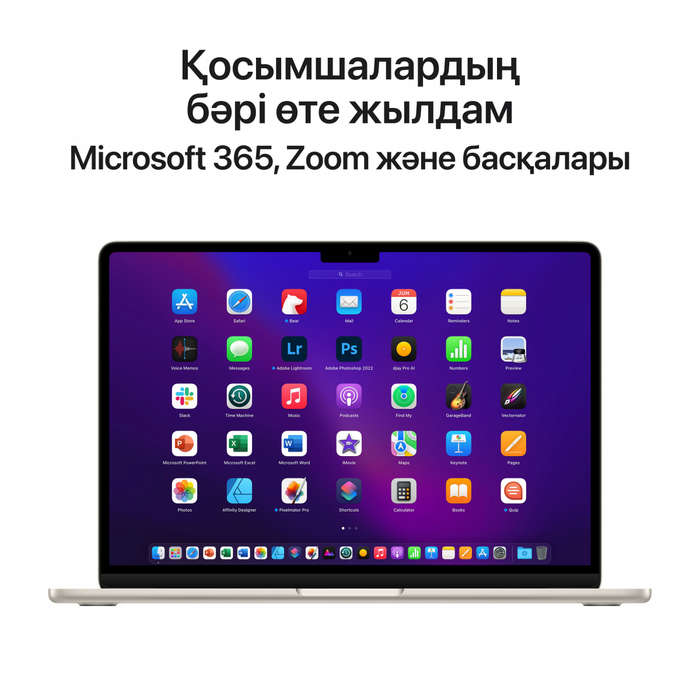 13-inch MacBook Air: Apple M2 chip with 8-core CPU and 8-core GPU, 16GB, 256GB - Starlight,Model ...