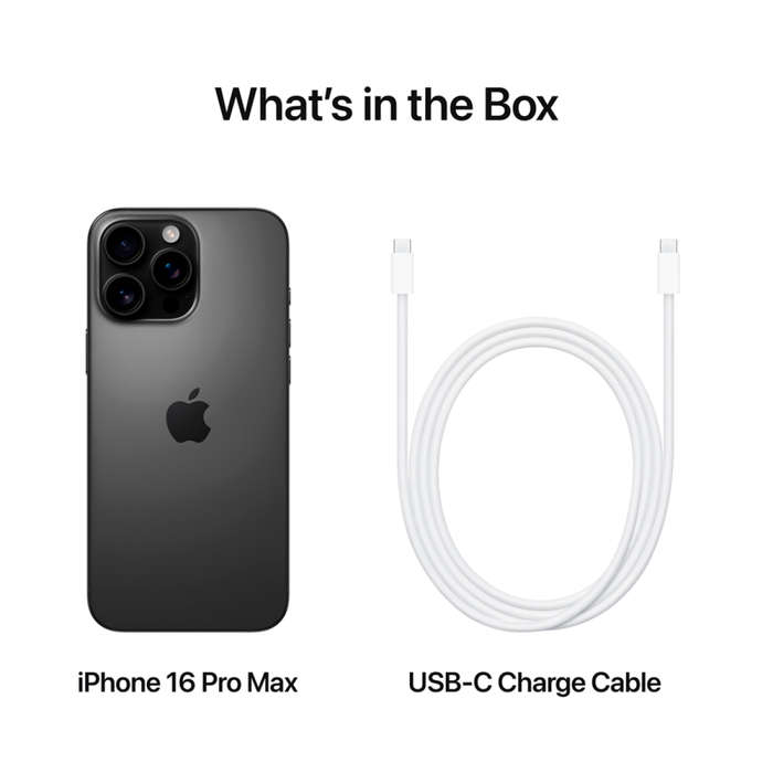 iPhone 16 Pro Max 512GB Black Titanium,Model A3296