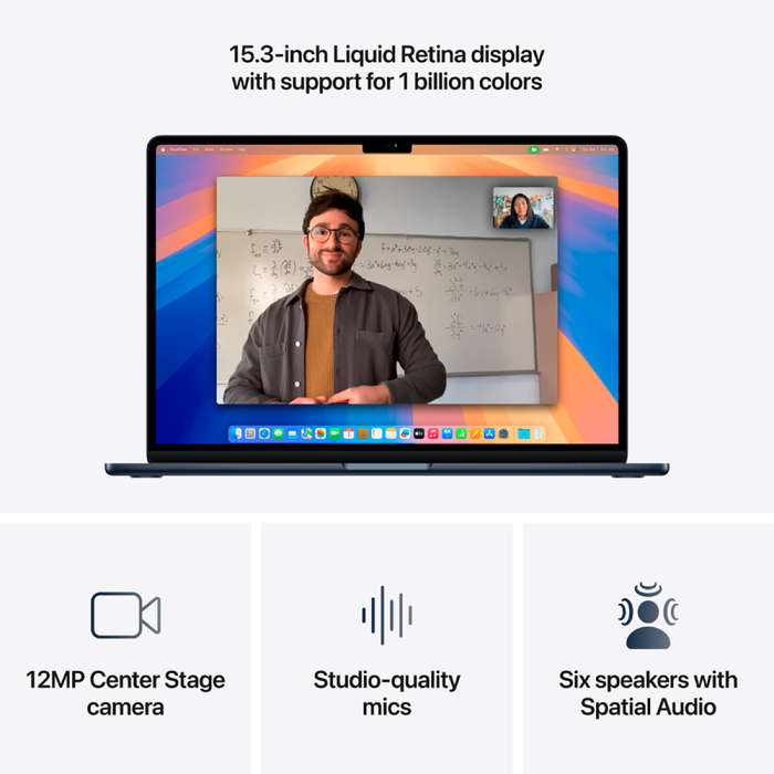 15-inch MacBook Air: Apple M4 chip with 10-core CPU and 10-core GPU, 24GB, 512GB SSD - Midnight,M...