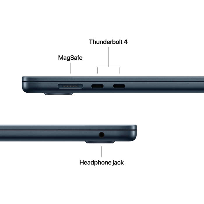15-inch MacBook Air: Apple M4 chip with 10-core CPU and 10-core GPU, 24GB, 512GB SSD - Midnight,M...