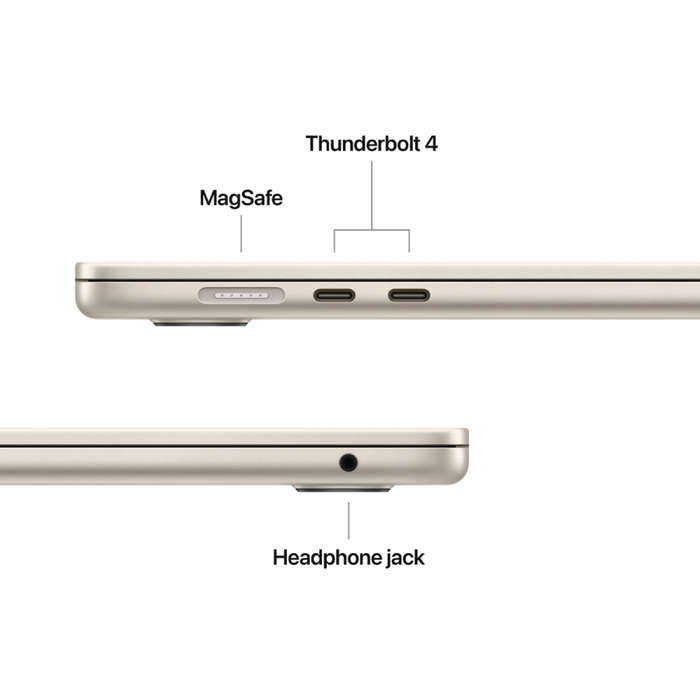 15-inch MacBook Air: Apple M4 chip with 10-core CPU and 10-core GPU, 16GB, 256GB SSD - Starlight,...