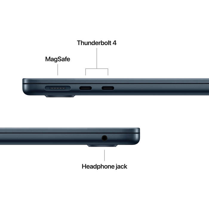 13-inch MacBook Air: Apple M4 chip with 10-core CPU and 8-core GPU, 16GB, 256GB SSD - Midnight,Mo...