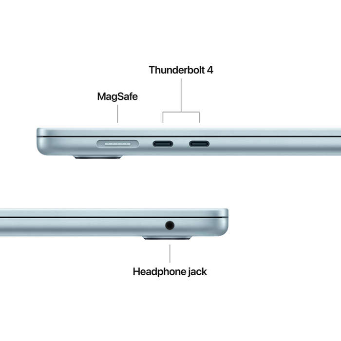 15-inch MacBook Air: Apple M4 chip with 10-core CPU and 10-core GPU, 24GB, 512GB SSD - Sky Blue,M...