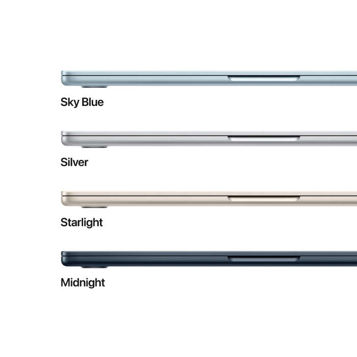 13-inch MacBook Air: Apple M4 chip with 10-core CPU and 10-core GPU, 24GB, 512GB SSD - Silver,Mod...