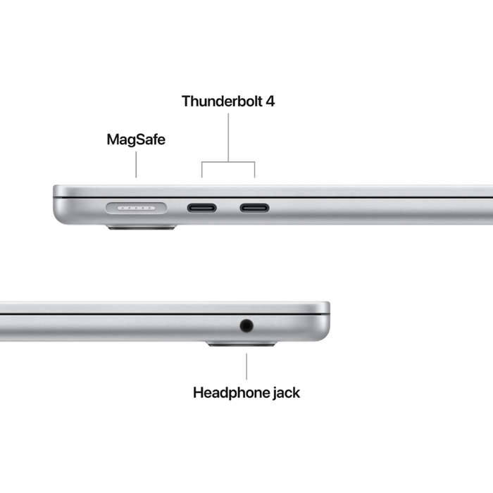 13-inch MacBook Air: Apple M4 chip with 10-core CPU and 10-core GPU, 24GB, 512GB SSD - Silver,Mod...
