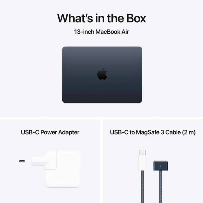 13-inch MacBook Air: Apple M4 chip with 10-core CPU and 10-core GPU, 24GB, 512GB SSD - Midnight,M...