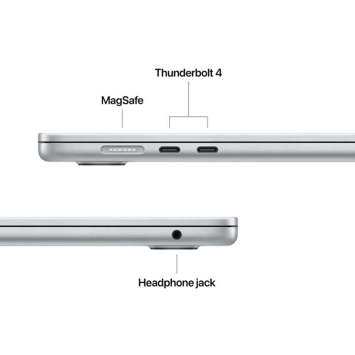 15-inch MacBook Air: Apple M4 chip with 10-core CPU and 10-core GPU, 24GB, 512GB SSD - Silver,Mod...