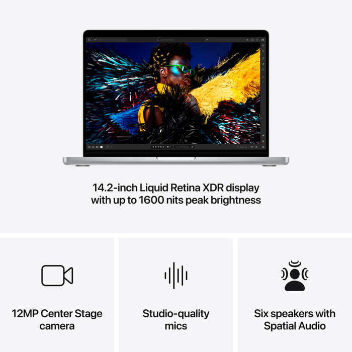 14-inch MacBook Pro: Apple M4 Pro chip with 12core CPU and 16core GPU, 24GB, 512GB SSD - Si...