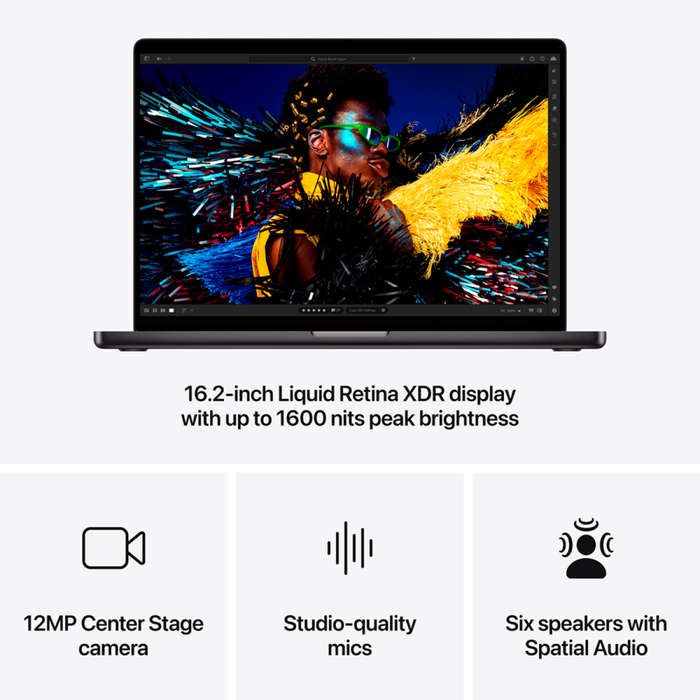 16-inch MacBook Pro: Apple M4 Pro chip with 14core CPU and 20core GPU, 24GB, 512GB SSD - Sp...