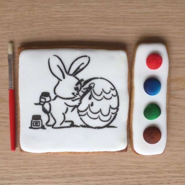 Paint Your Own Cookie Easter Bunny Painting